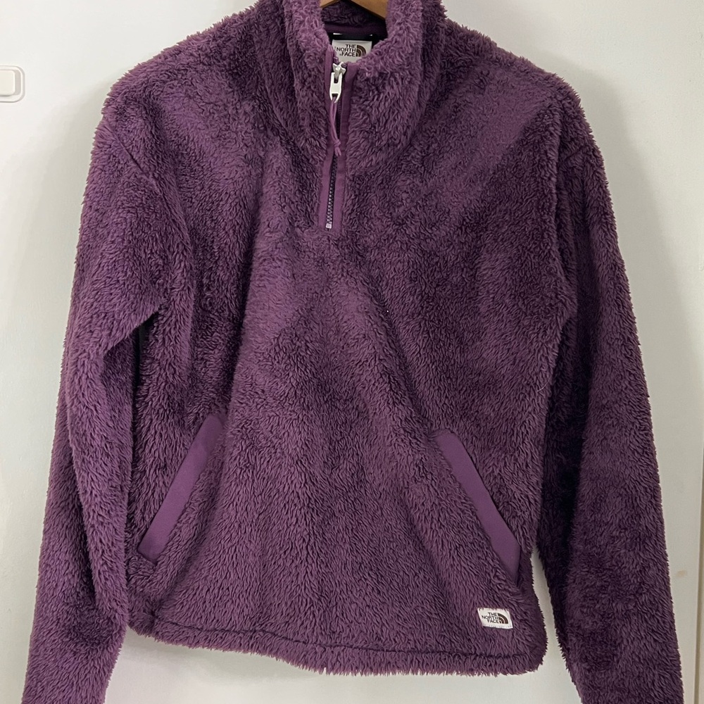 The North Face Women's Plush Purple Turtleneck Sweater